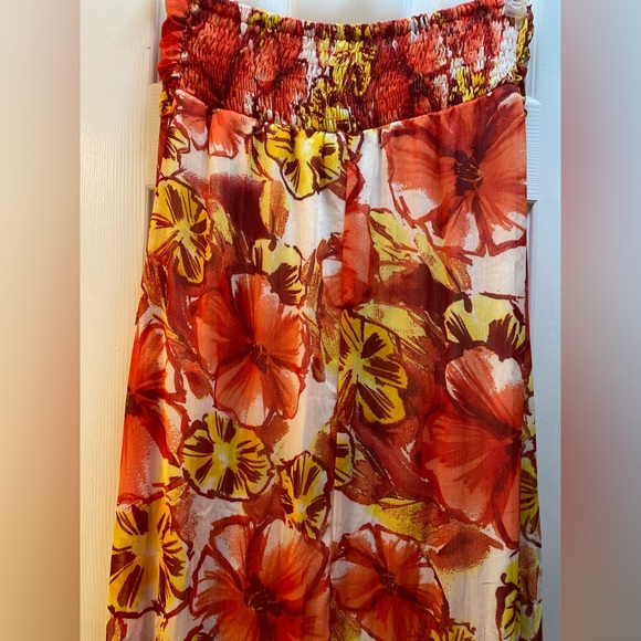 Tropical Hawaiian Floral Dress Hibiscus Maxi Dress - Picture 2 of 10